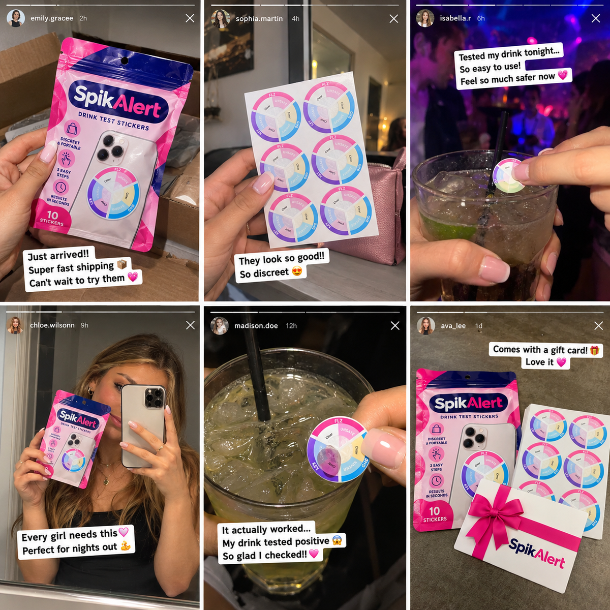 SpikAlert™ - Drink Spiking Test Stickers